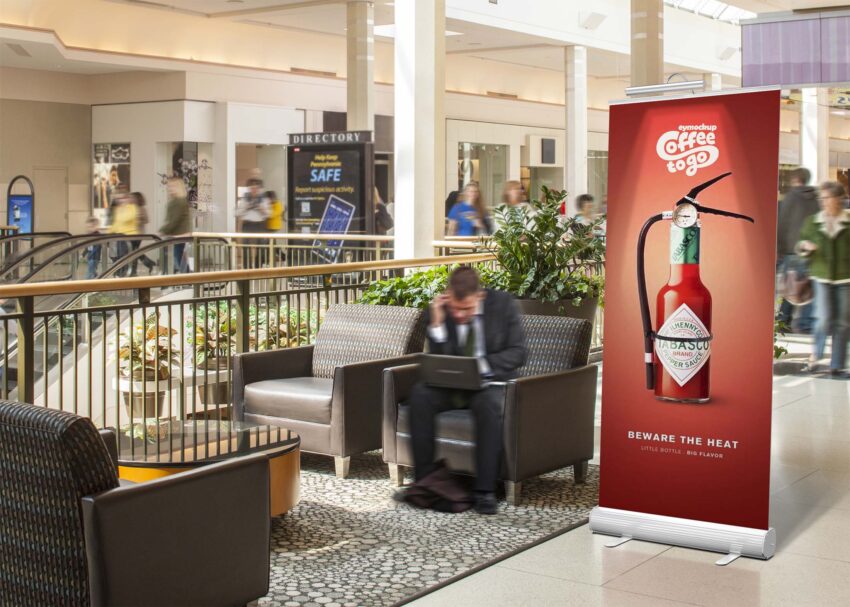 Free Photoshop Roll-up Banner Mockup