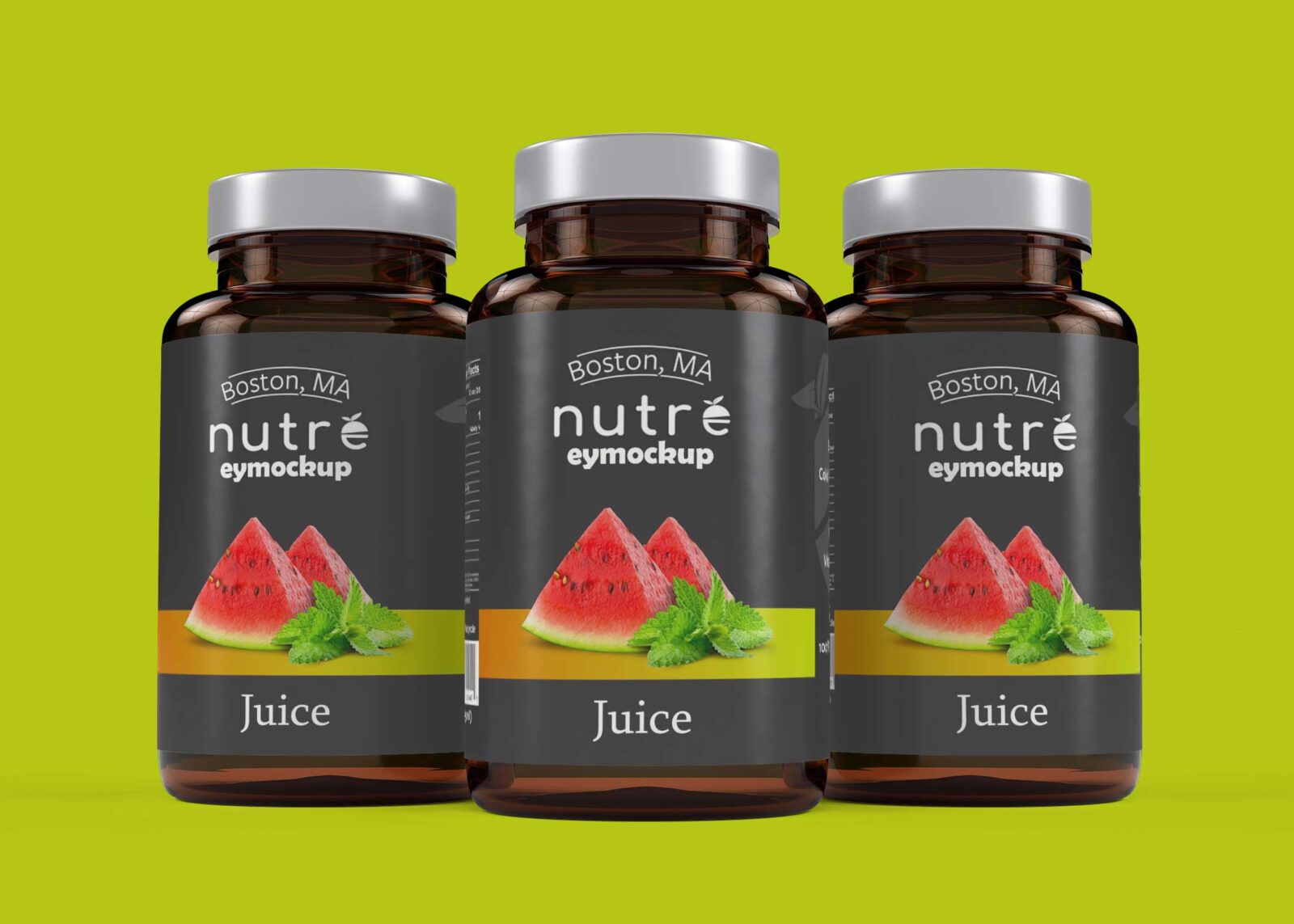 Free Plastic Supplement Bottle Mockup