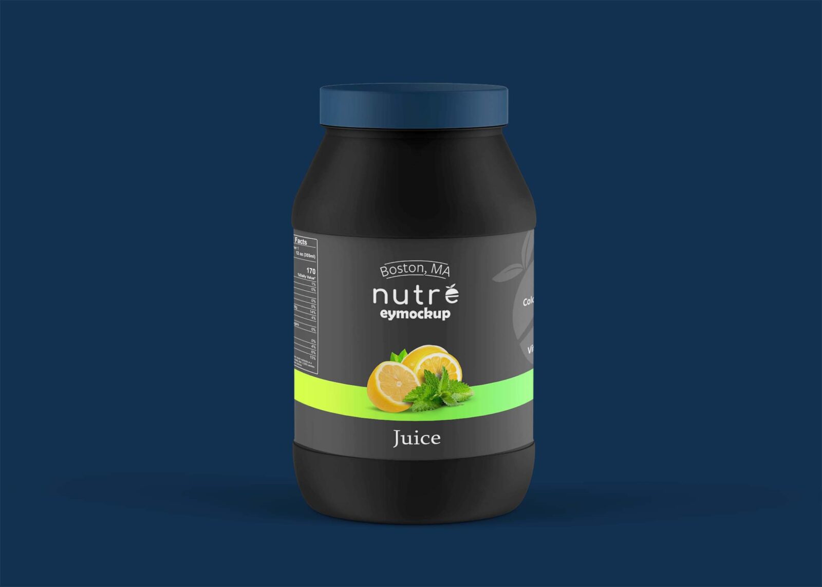Free Protein Powder Bottle Mockup