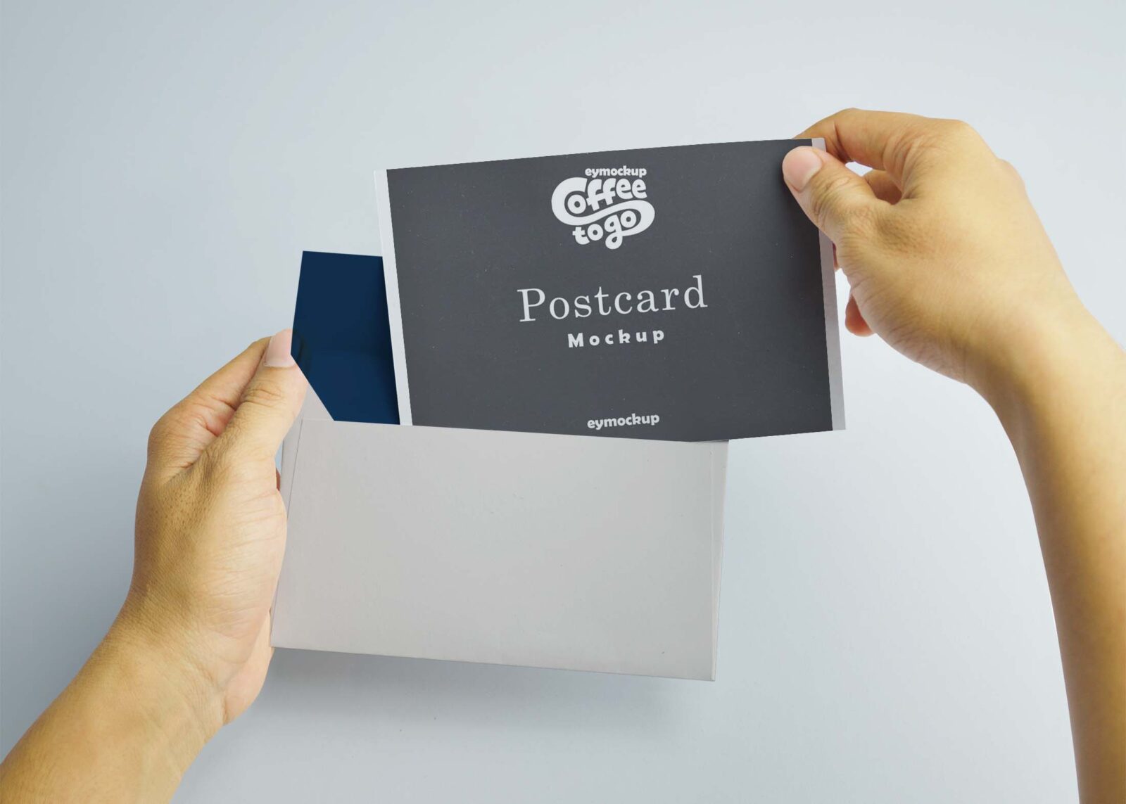 Free Realistic Postcard Mockup