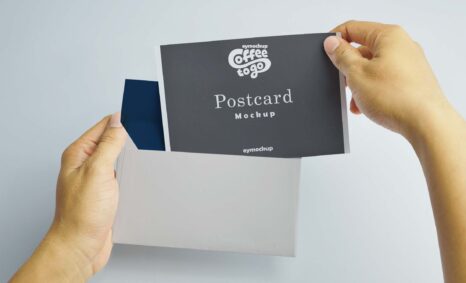 Free Realistic Postcard Mockup
