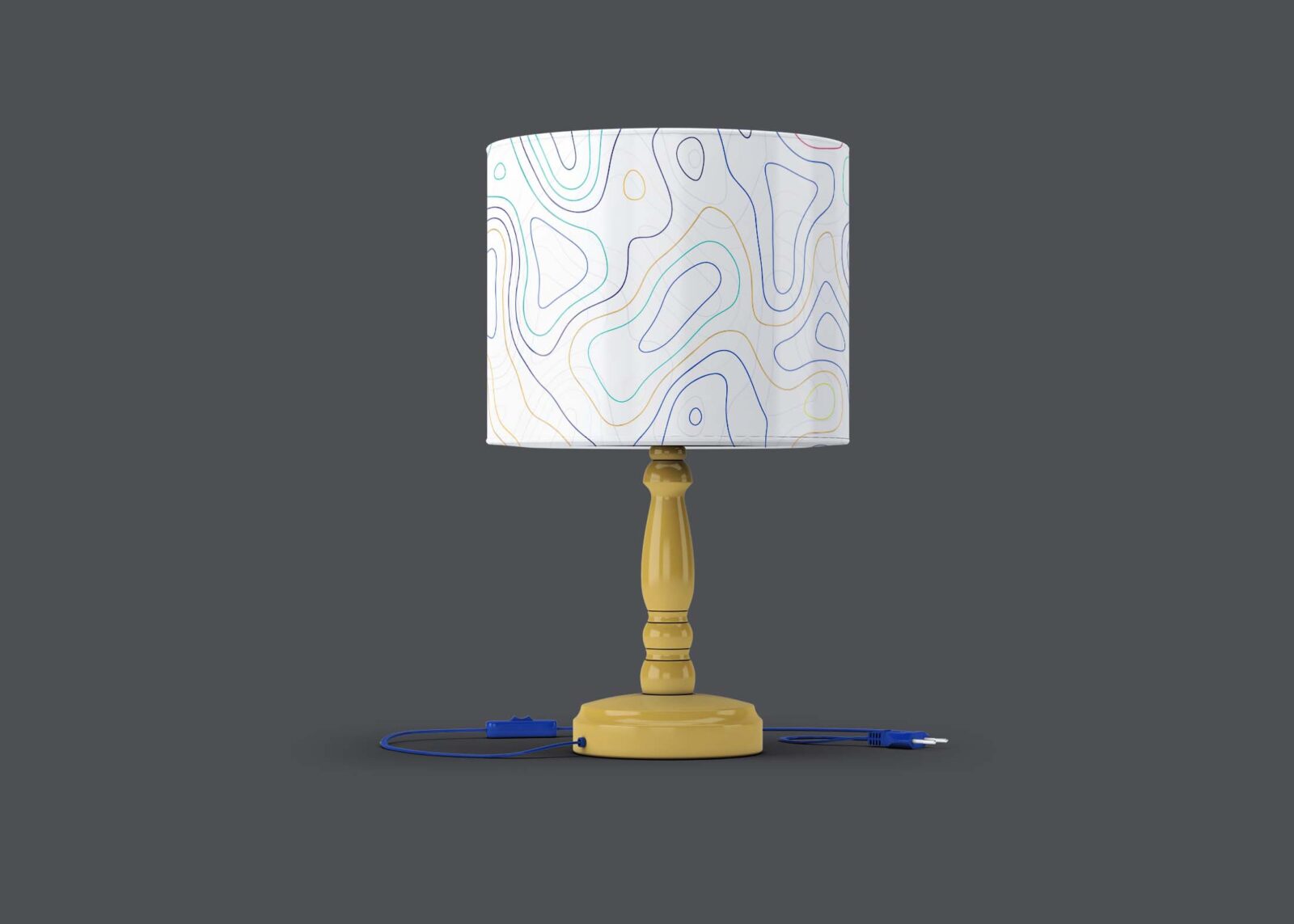 Free Room Lamp Artwork Mockup