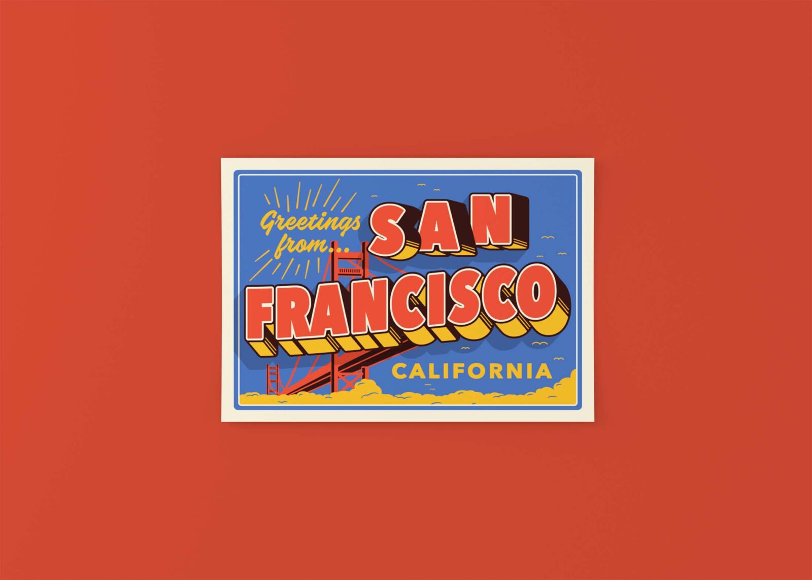 Free Single Postcard Mockup