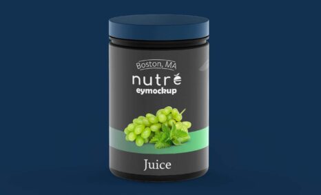 Free Small Supplement Bottle Mockup