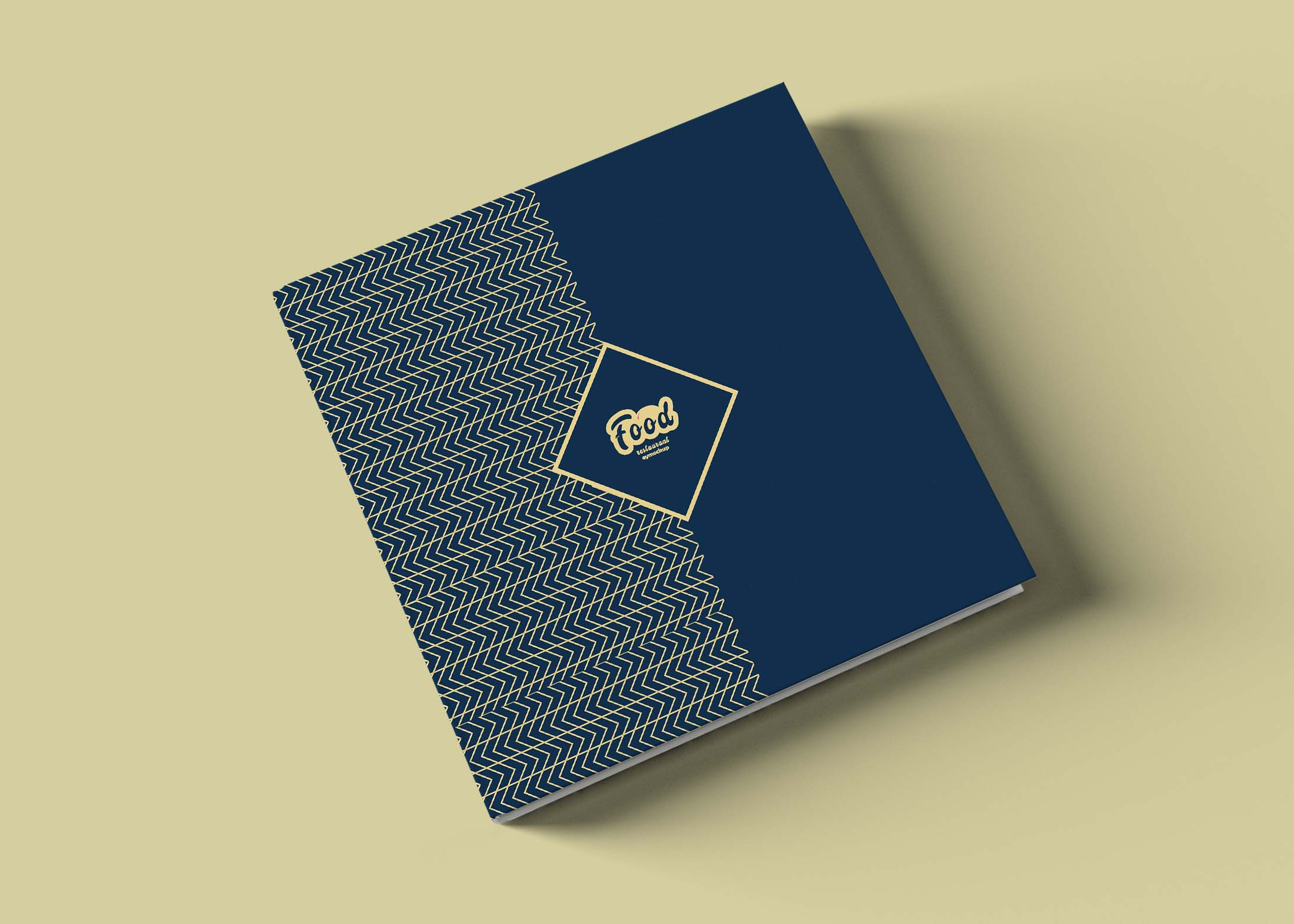 Free Square Book Cover Design Mockup