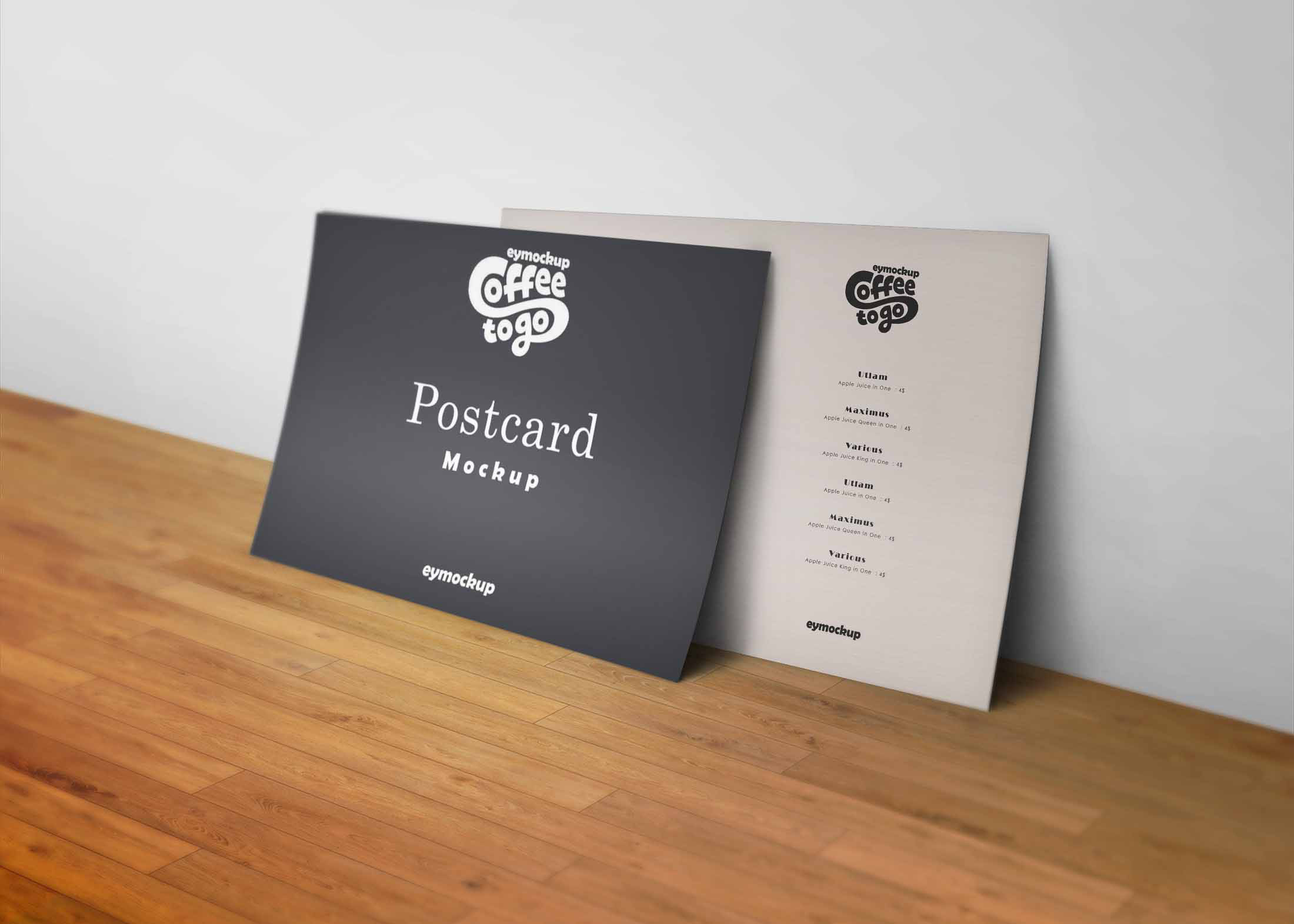 Free Unique Realistic Postcard Mockup