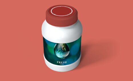 Free White Protein Jar Mockup