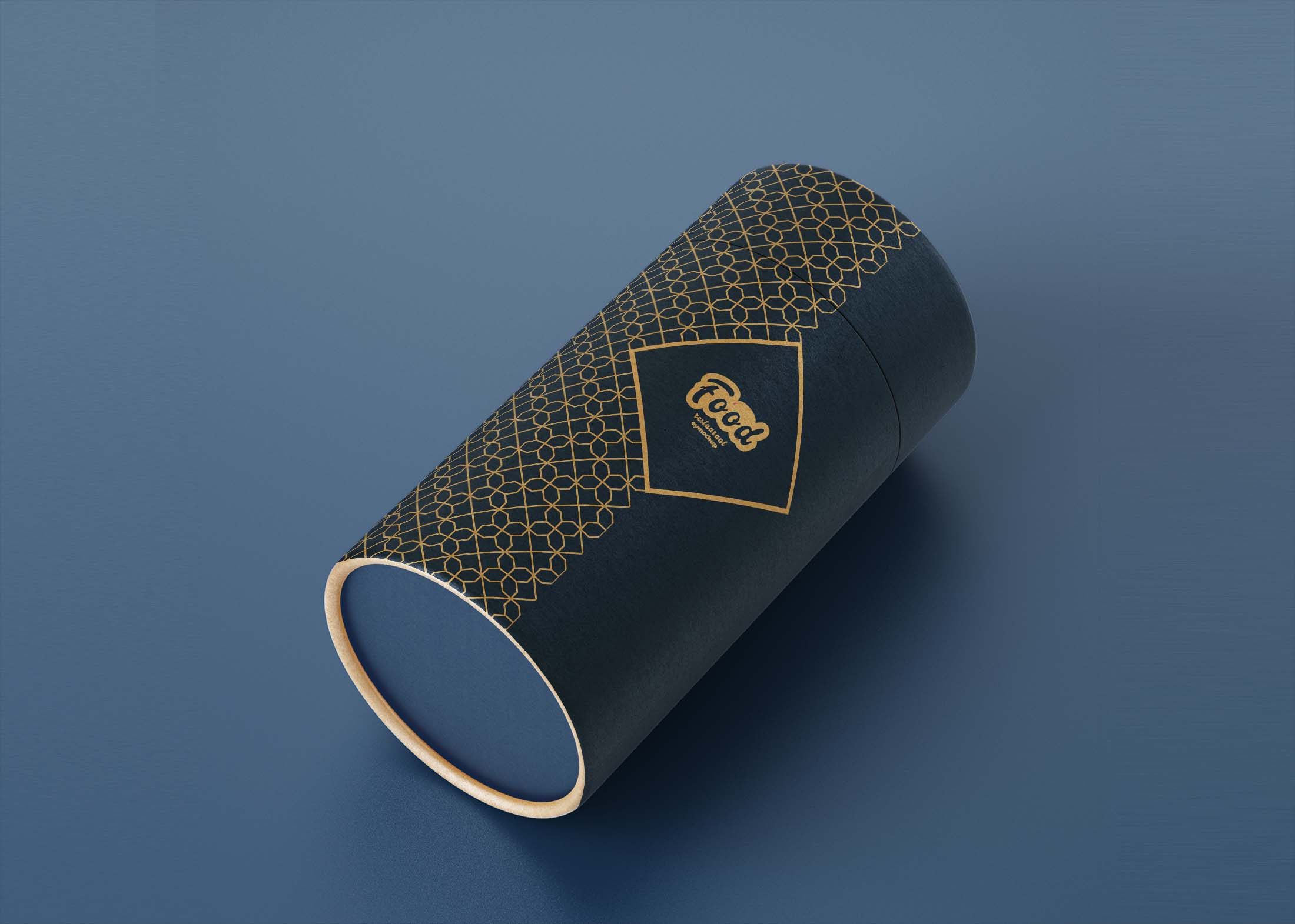 Free Lay Down Paper Tube Mockup