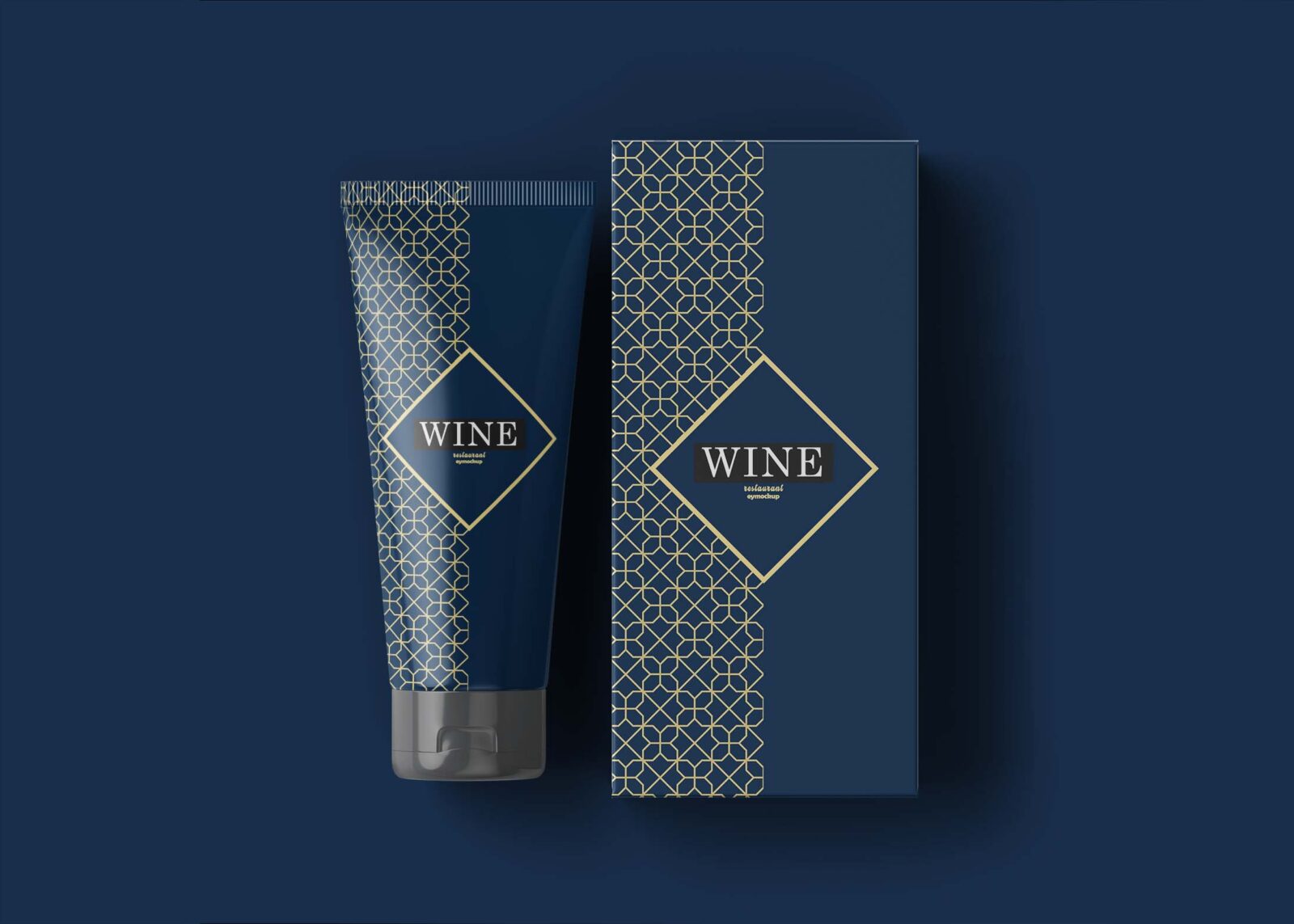 Free Luxury Cosmetic Packaging Mockup