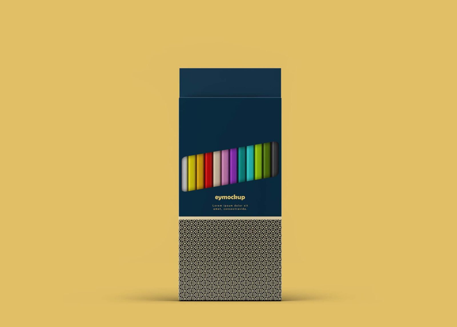 Free Pencil Packaging Label Mockup