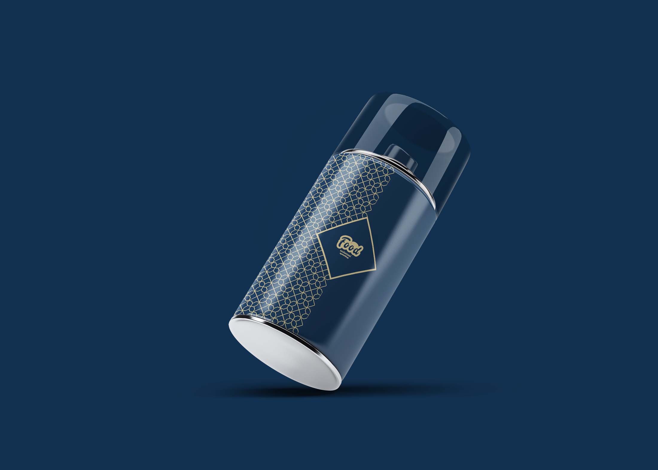 Free Premium Spray Label Mockup