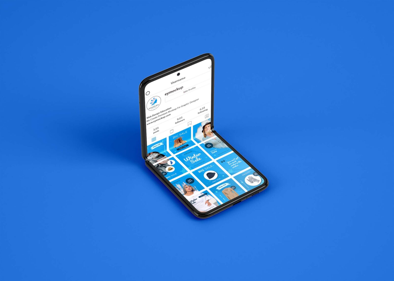 Free Flip Samsung Screen Mockup