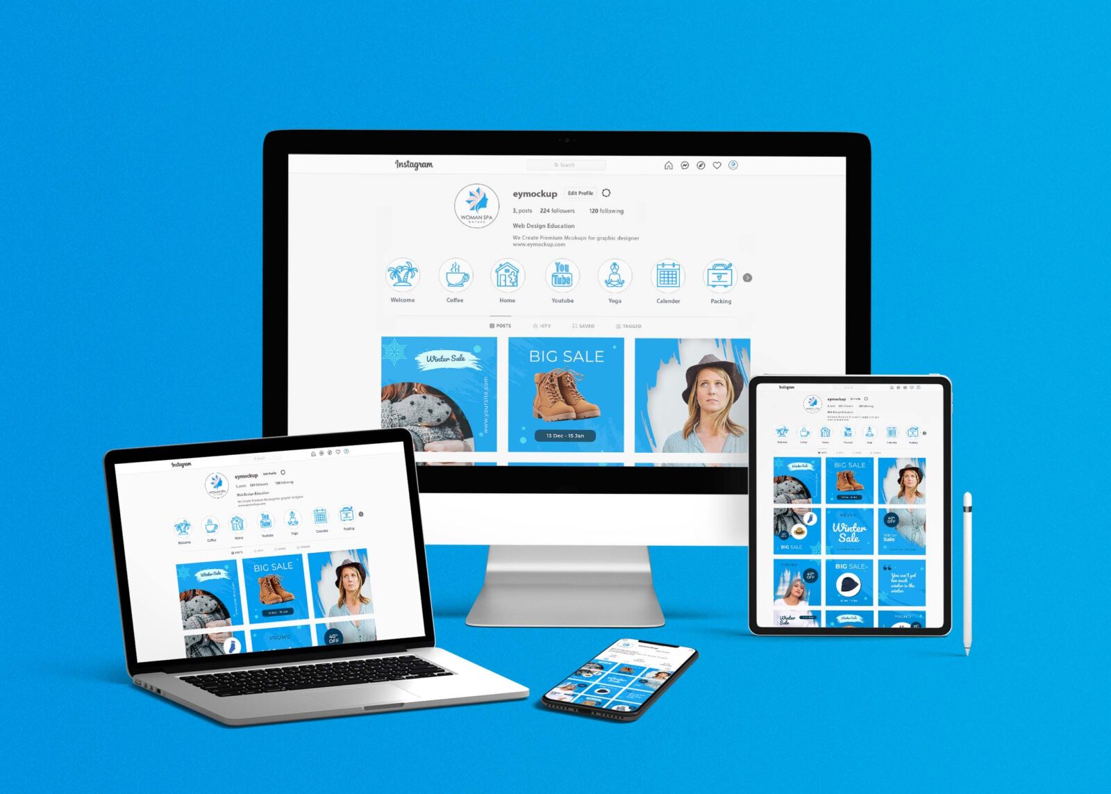 Free Multi Device Website Mockup