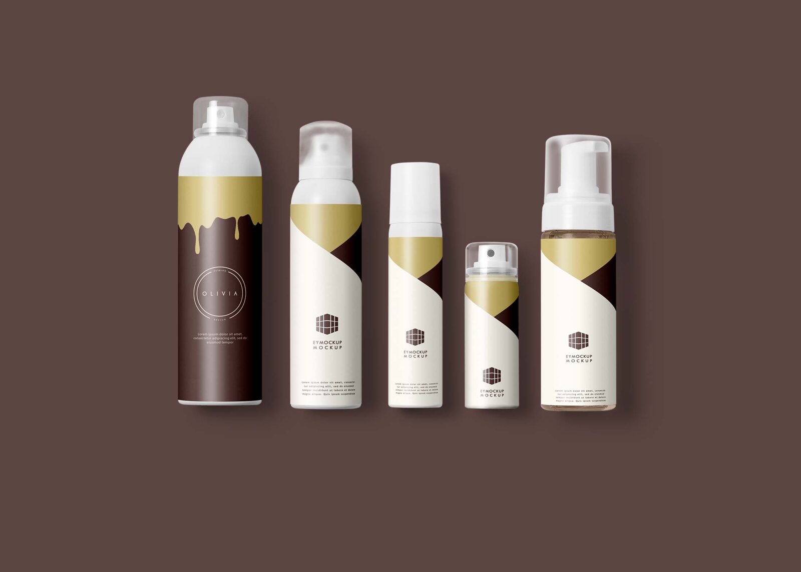 Free Perfume Spray Bottles Mockup