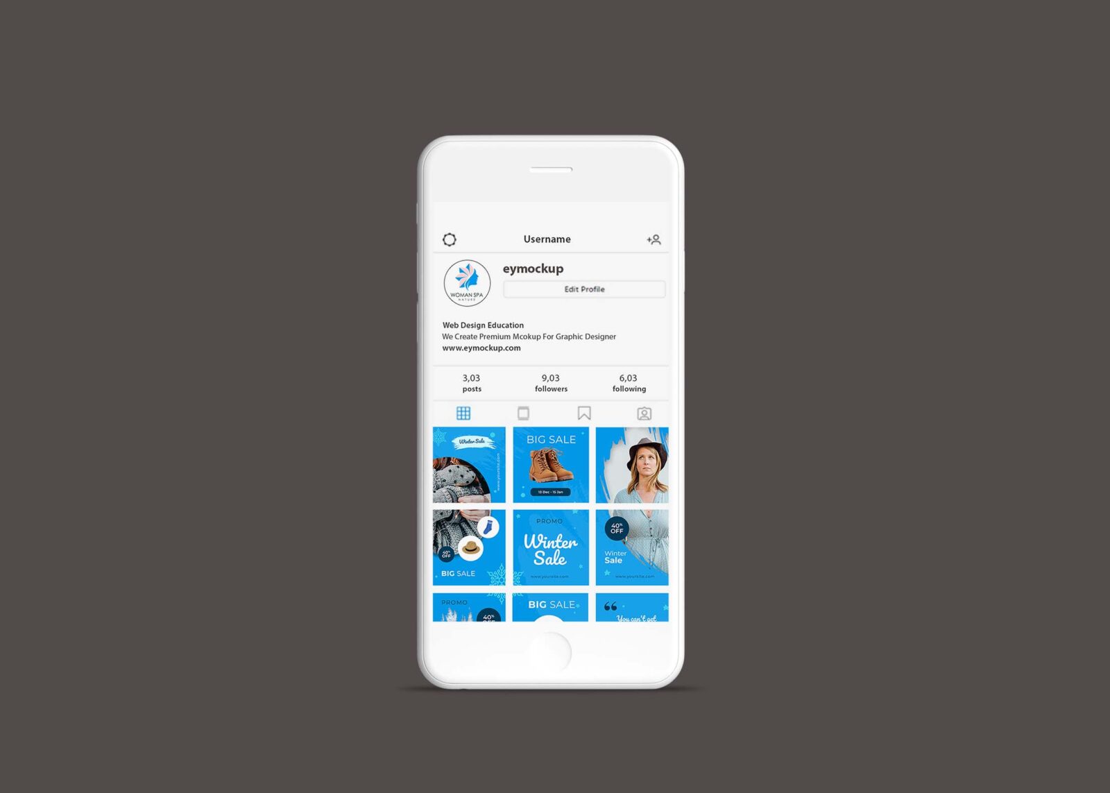 Free White iPhone Screen Mockup