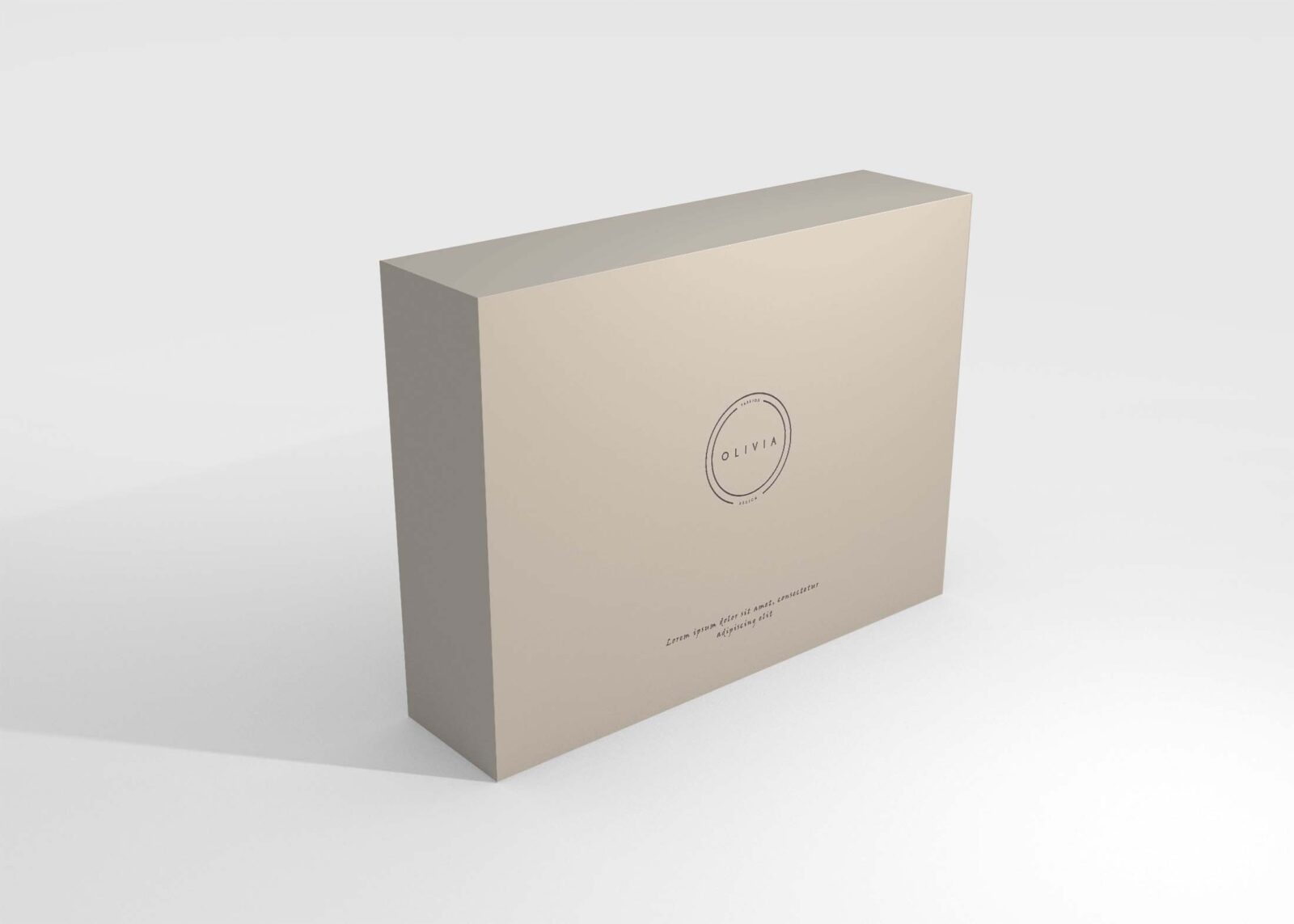 Free Brownie Box Packaging Mockup