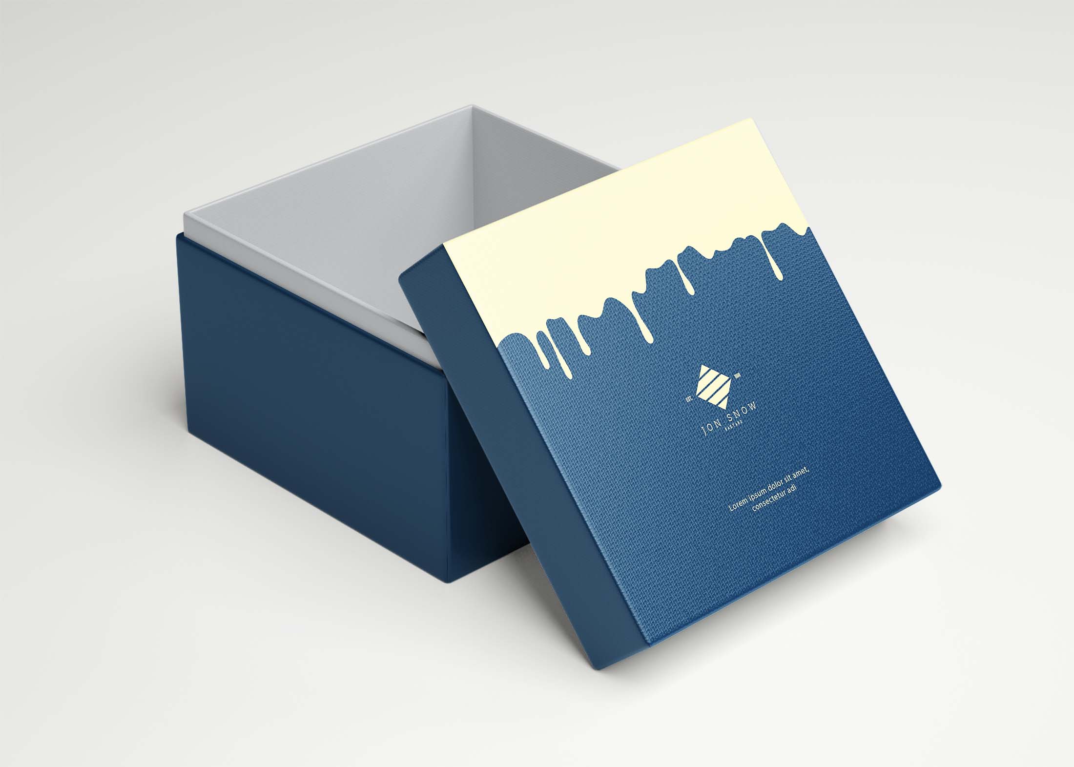 Free Gift Open Box Label Mockup