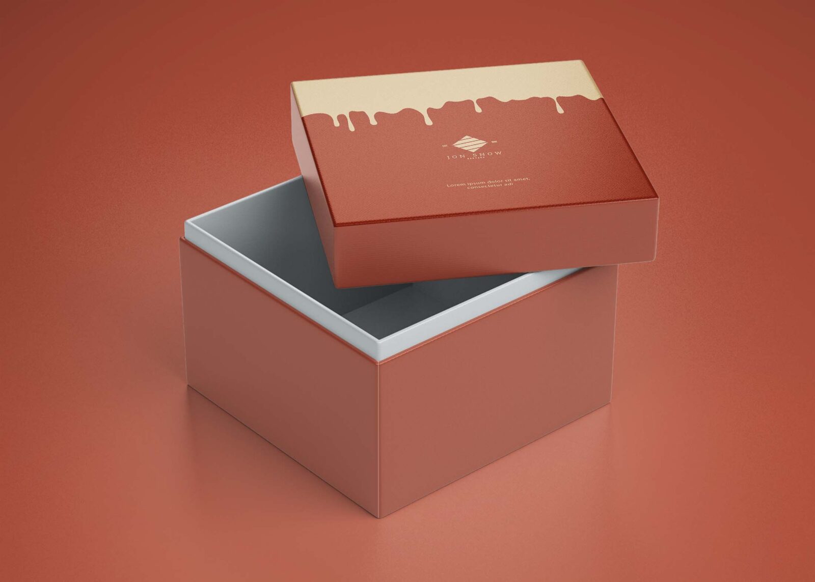 Free Open Gift Luxury Box Mockup