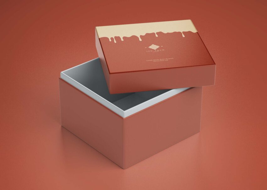 Free Premium Quality Gift Box Packaging Mockup - Mockup River