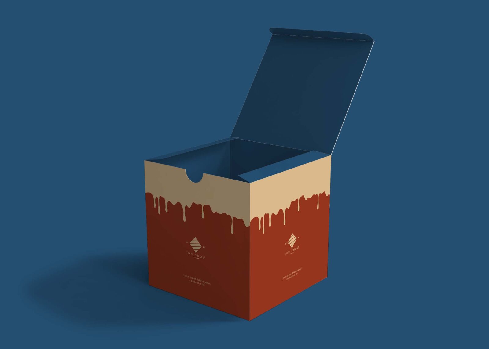 Free Square Open Box Mockup