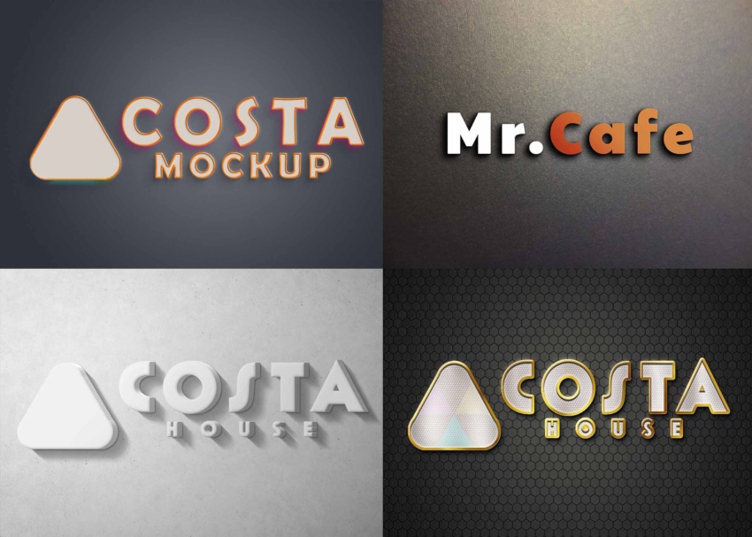 3D Text effect Mockup 1