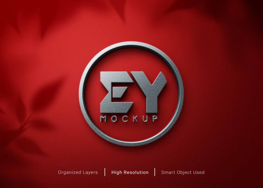 Metal 3D Logo Mockup 2