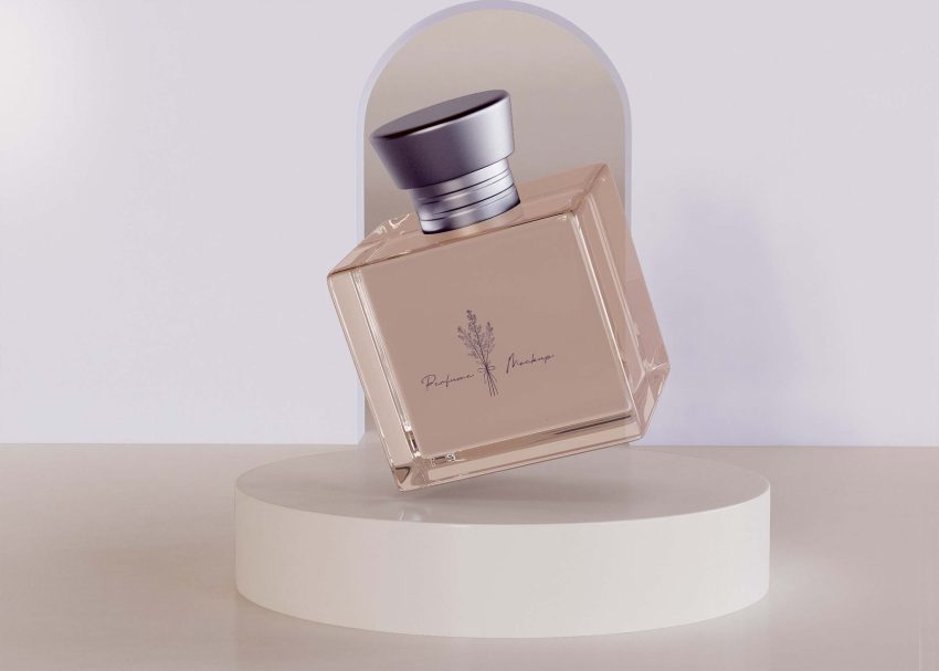 Single Perfume Bottle Mockup