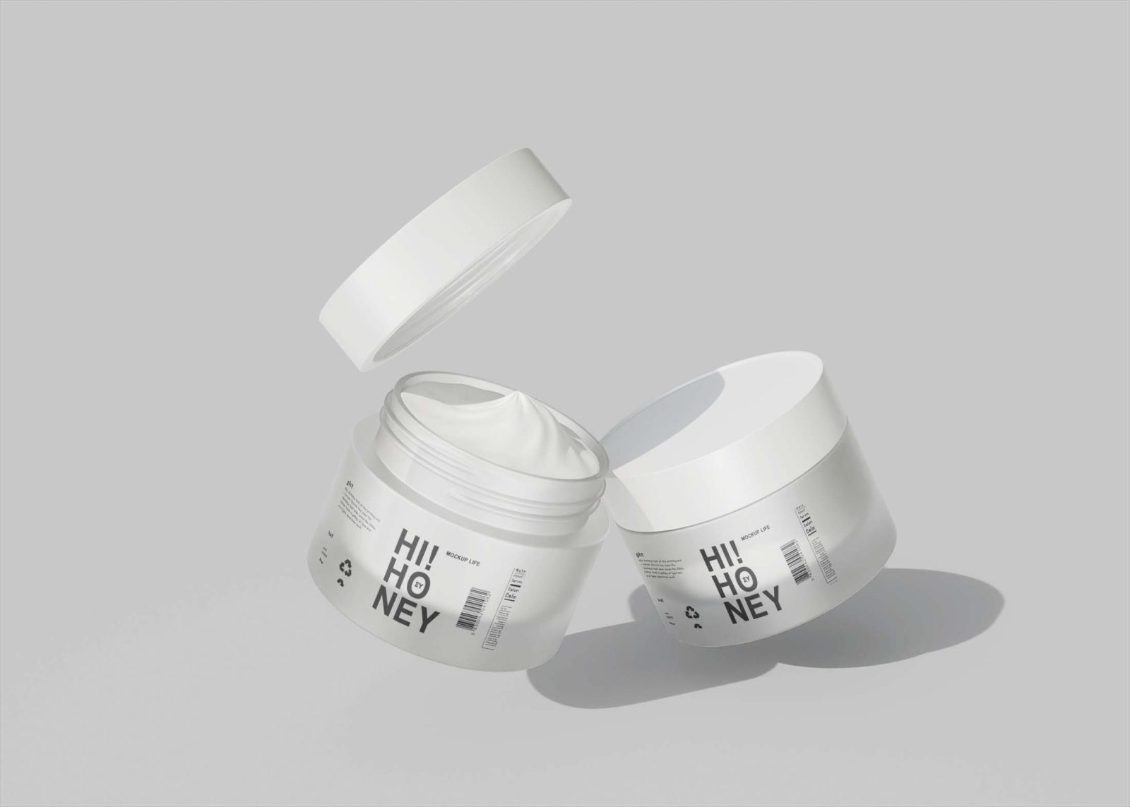 Transparent Cream Jar Mockup