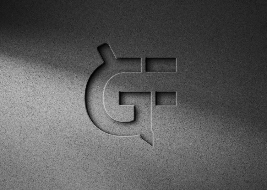 Debossed Wall Logo Mockup