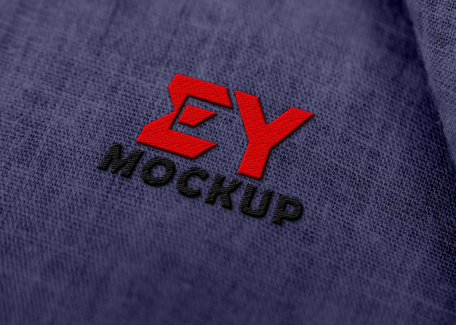 Fabric Effect Logo Mockup