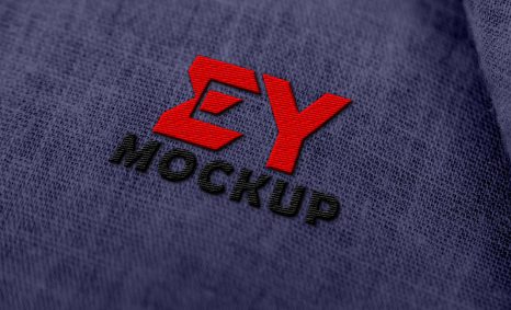 Fabric Effect Logo Mockup