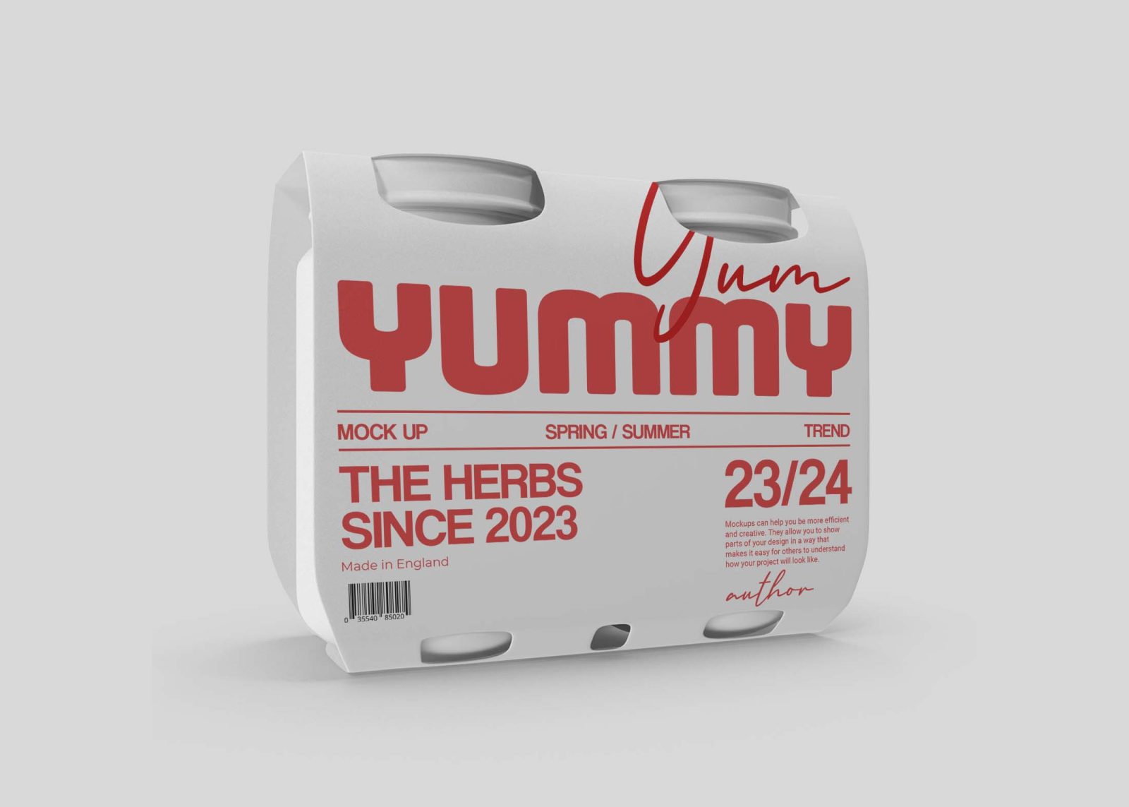 Food Jar Packaging Mockup