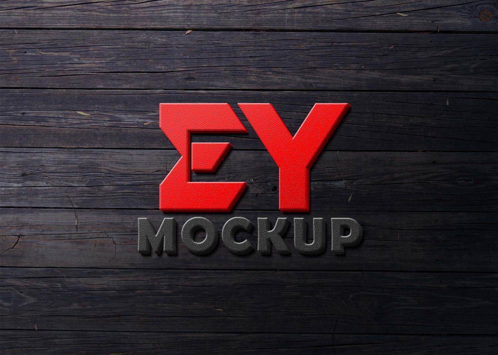 Front 3D Logo Mockup (PSD)