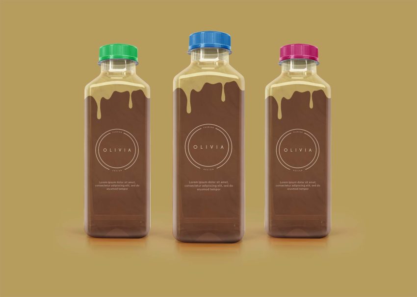 Juice Bottle Mockup (PSD)
