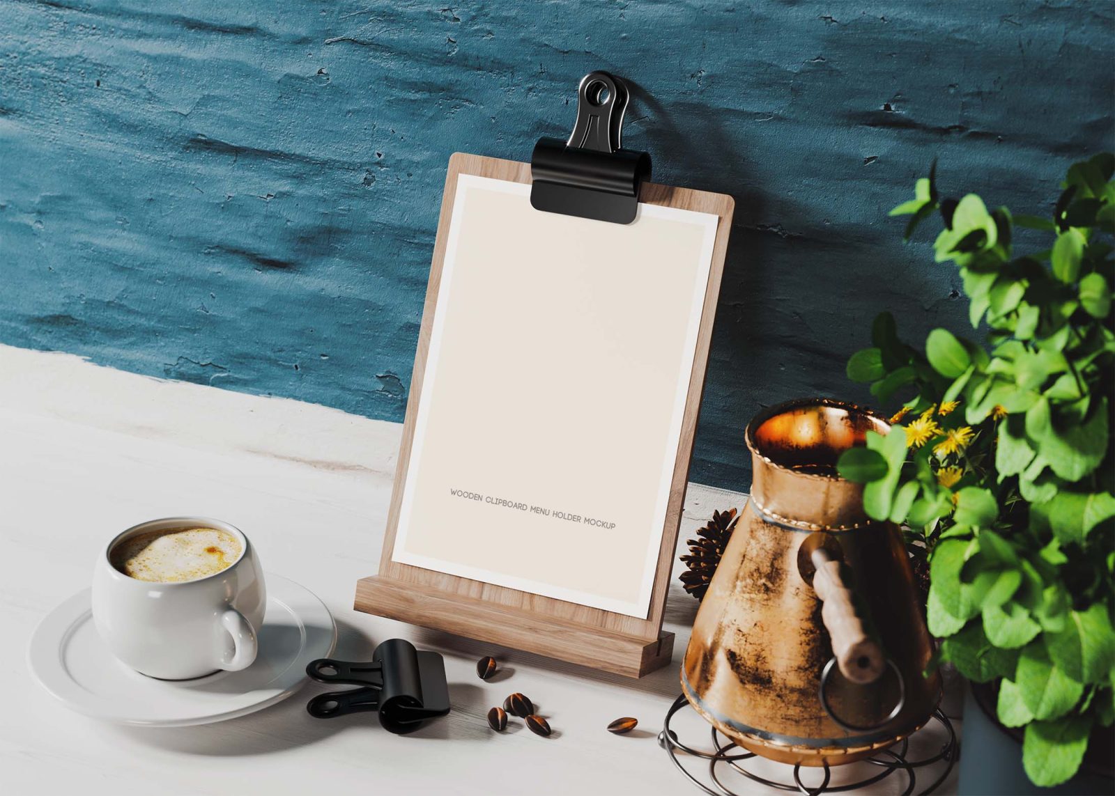 Menu Holder Mockup