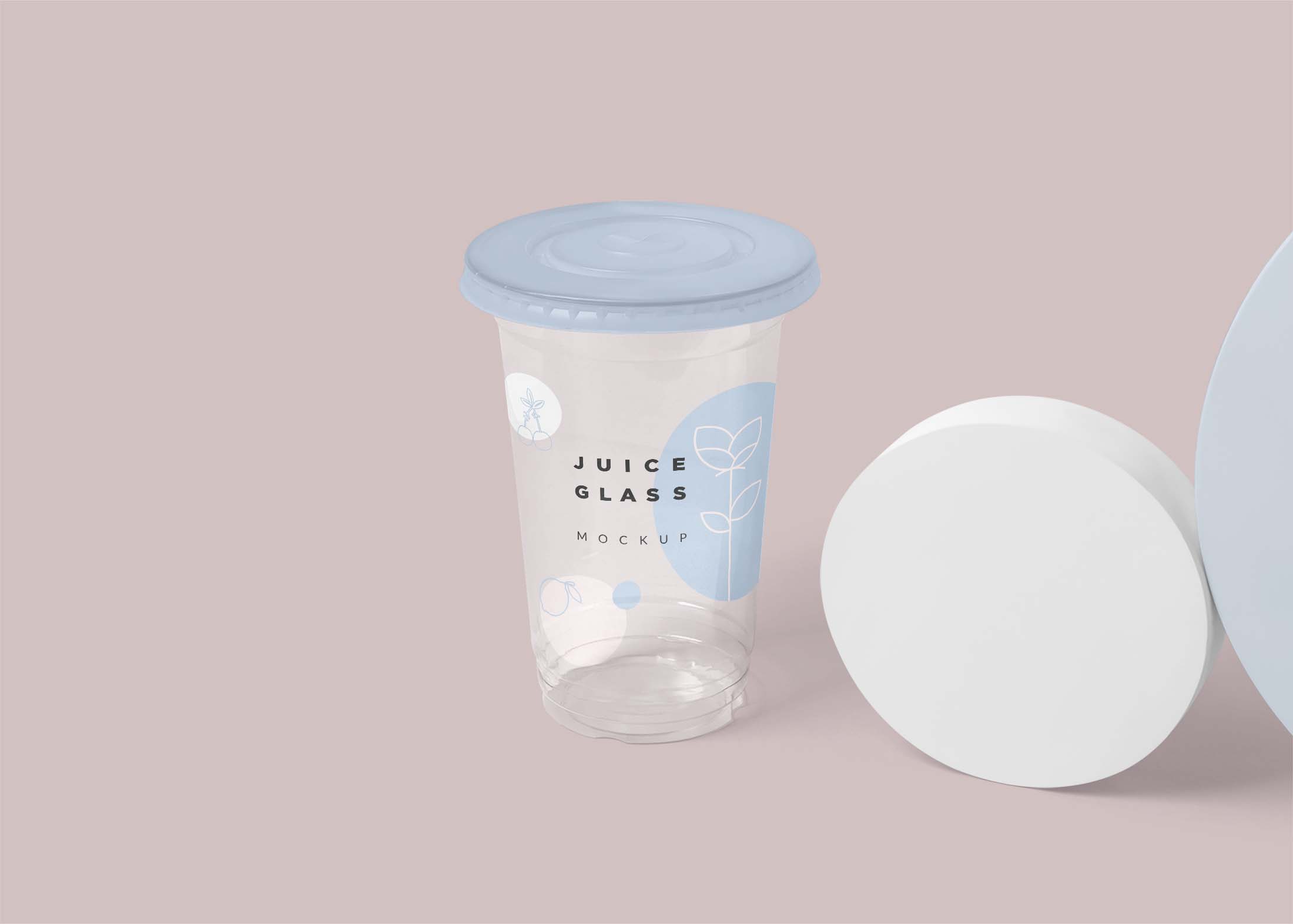 Transparent Disposible Glass Mockup