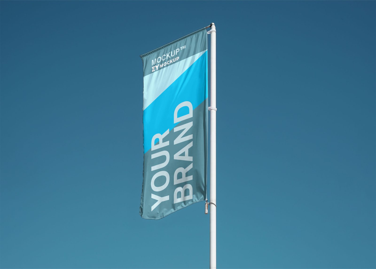 Vertical Flag Mockup