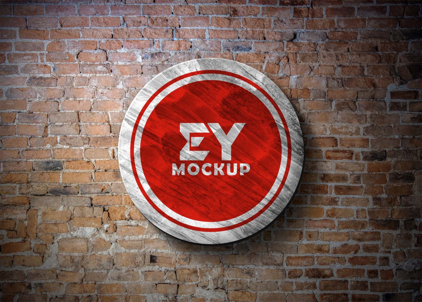 Wood Realistic Logo Mockup (PSD)