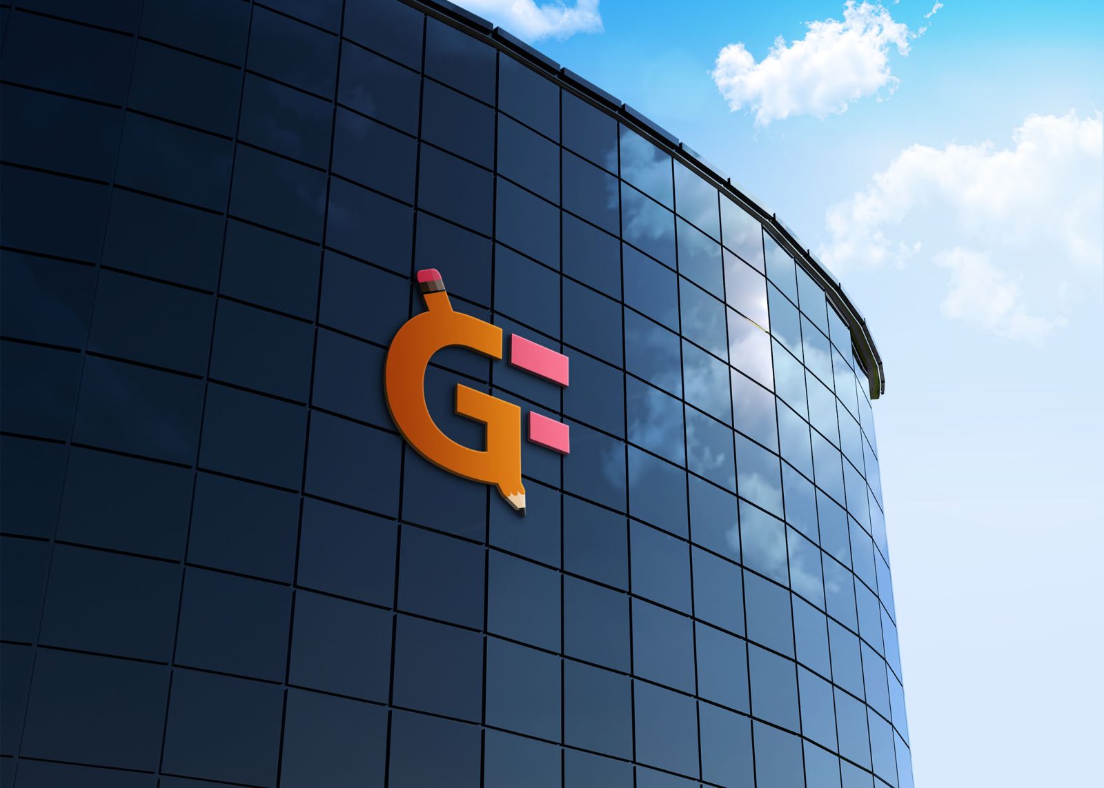 IT Building Logo Mockup