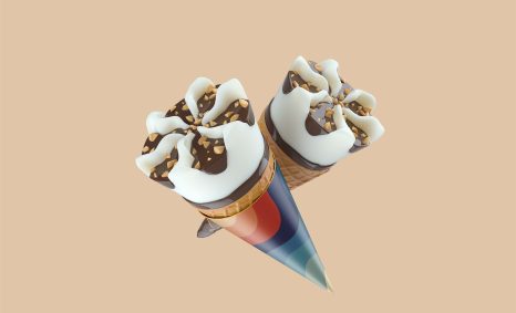 Ice-cream Cone Label Mockup