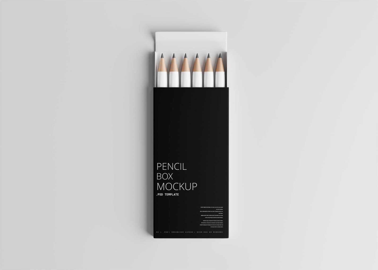 Pencil Box Packaging Mockup