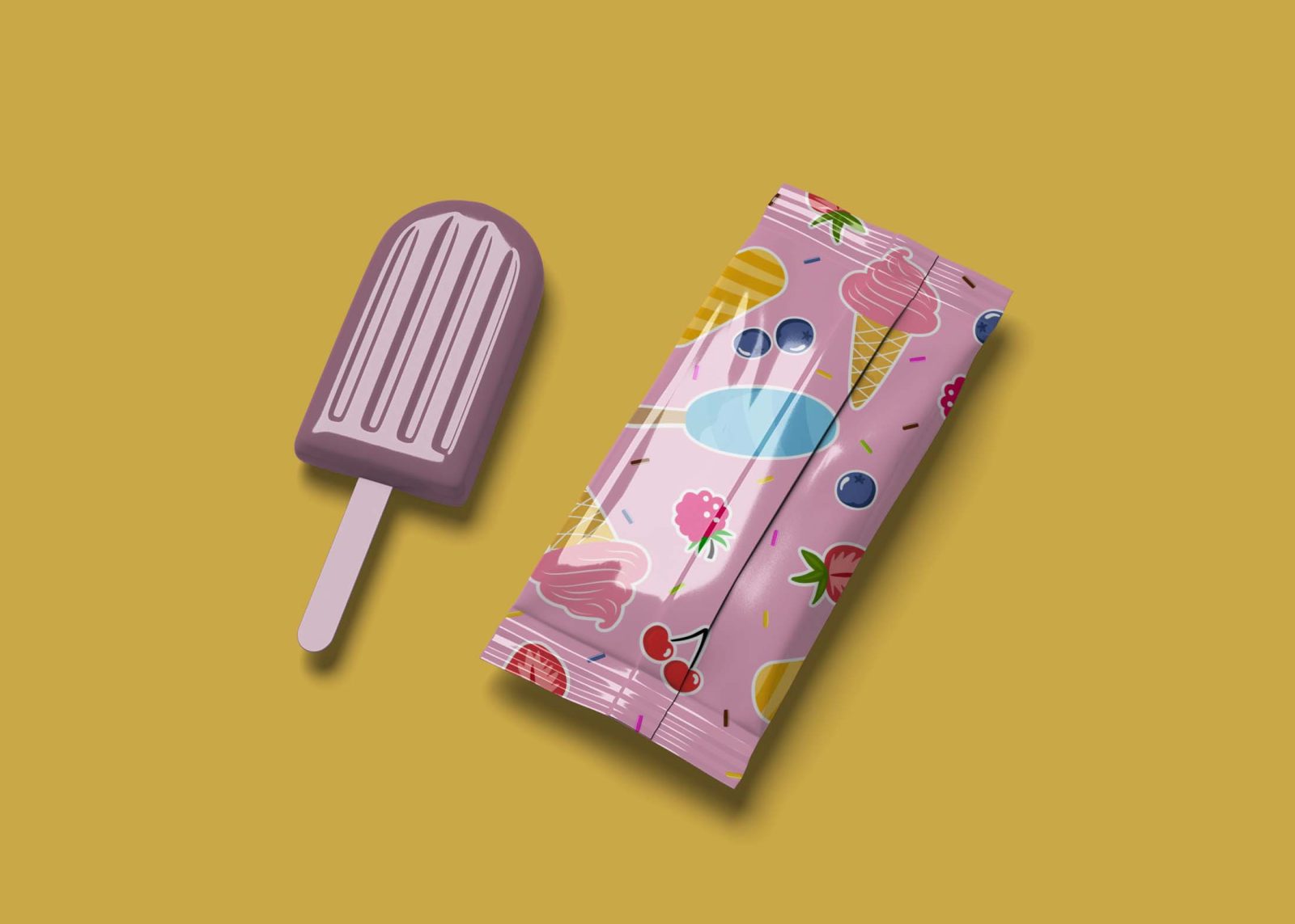 Stick Ice-Cream Mockup