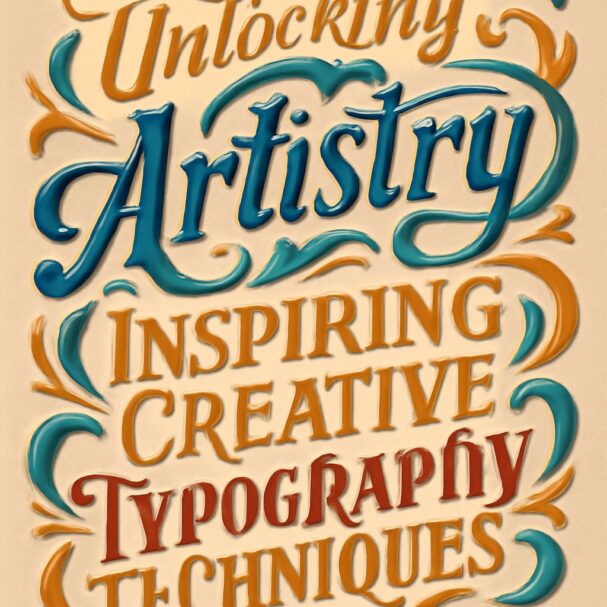 Colorful typography featuring the words "Artistry Inspiring Creative Photography" with decorative swirls.