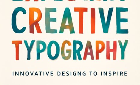 Colorful, layered text reads "Exploring Creative Typography" with a subtitle "Innovative Designing to Inspire.