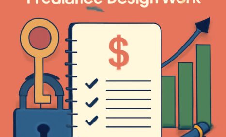 A checklist, coins, and a pen are displayed alongside a dollar sign and a graph, all on an orange background.