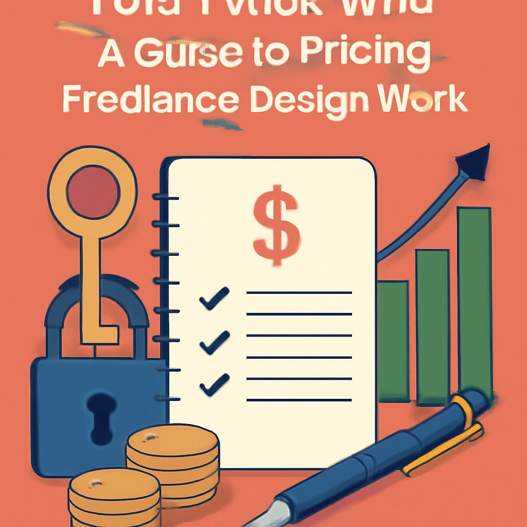 A checklist, coins, and a pen are displayed alongside a dollar sign and a graph, all on an orange background.